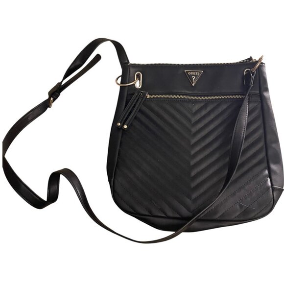 Guess cross body black purse - Picture 1 of 8